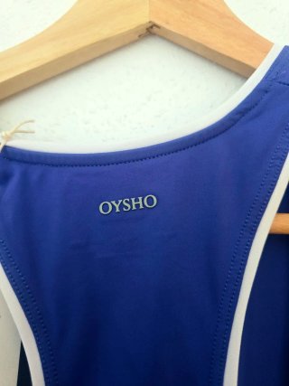 Camiseta sin mangas Oysho azul