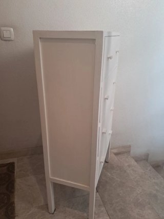 Cómoda blanca 4 cajones madera