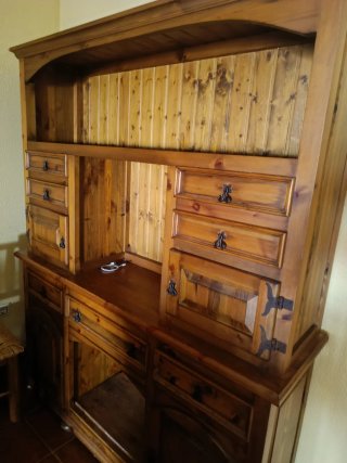 Mueble salón rústico madera