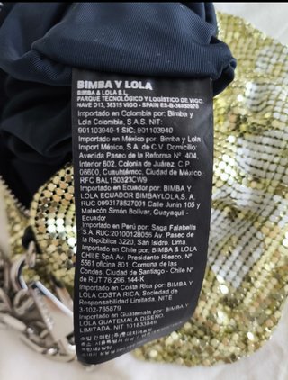 Bolso Bimba y Lola dorado y plateado
