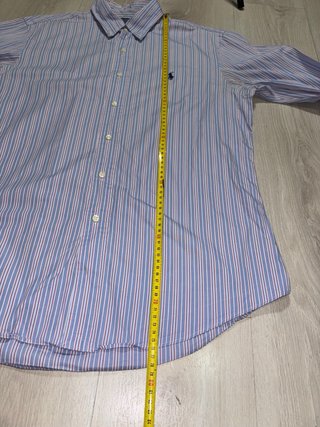 Camisa Polo Ralph Lauren Rayas Azul Rosa