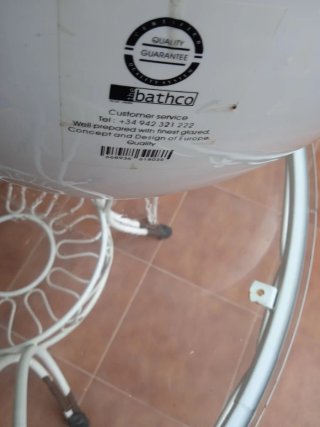 Lavabo sobre encimera de porcelana blanco