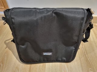 Bolso bandolera negro para carro de bebé