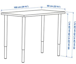 Escritorio IKEA LINNMON/OLOV Blanco