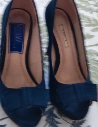 Zapatos de tacón azul talla 37