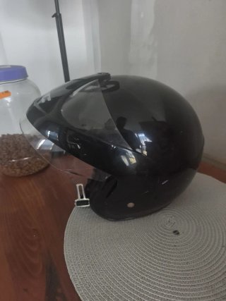 Casco Moto HJC Negro con Visera