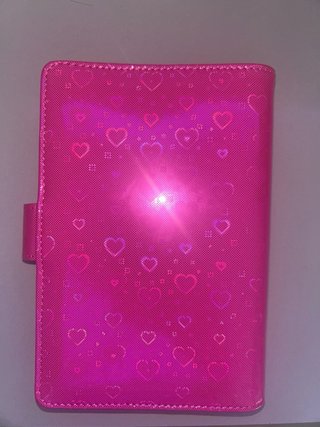 Agenda A6 Rosa Corazones Holográficos
