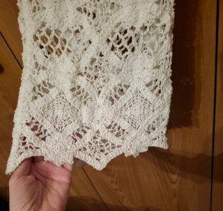 Pantalón crochet Love M blanco