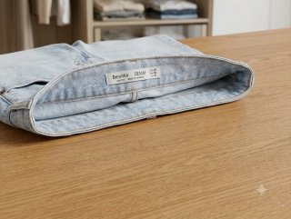 Falda vaquera desgastada Bershka