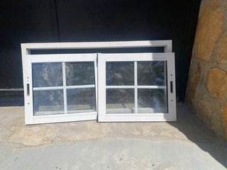 Ventana de aluminio blanca. 100 x 50 cmts
