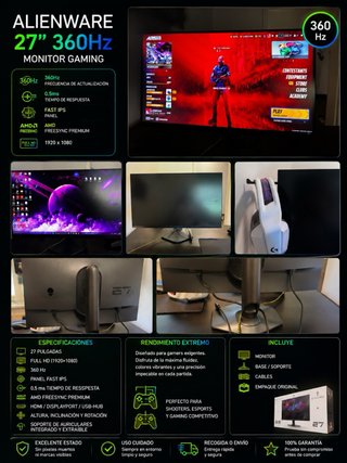 Alienware AW2724HF — Gaming-Monitor 27" / 360 Hz /
