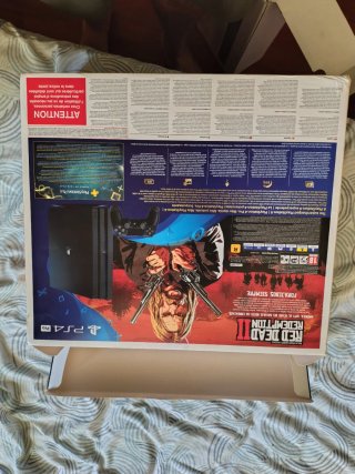CAJA PS4 Pro 1TB Red Dead Redemption 2 Bundle