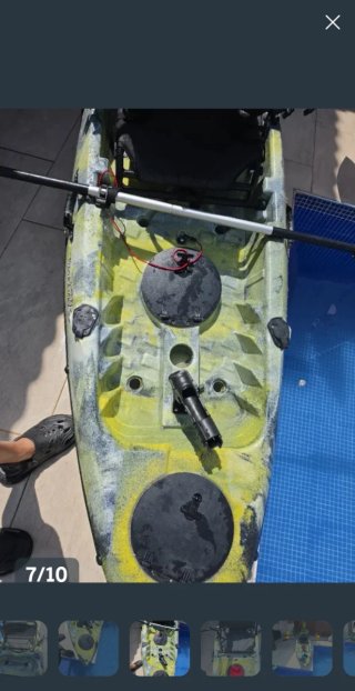 Kayak de pesca con estabilizadores