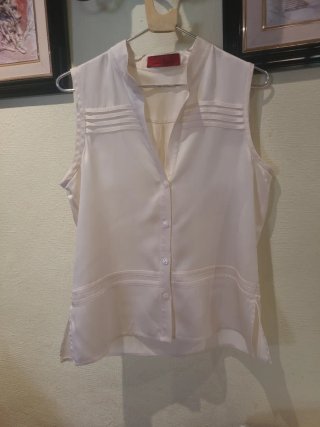 Blusa sin mangas Carolina Herrera Beige