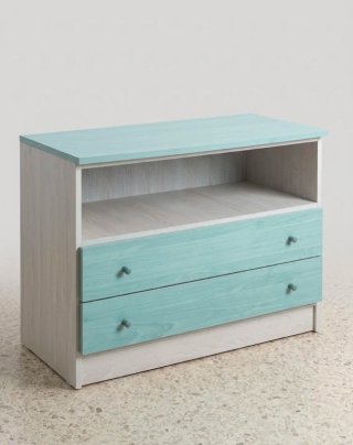 Muebles de madera y cristal
