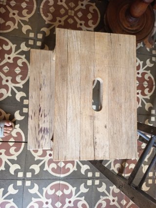 Taburete metal, Escalera Madera