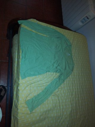 Camiseta verde manga larga XXL