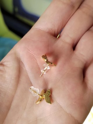 Pendientes mariposa con circonitas