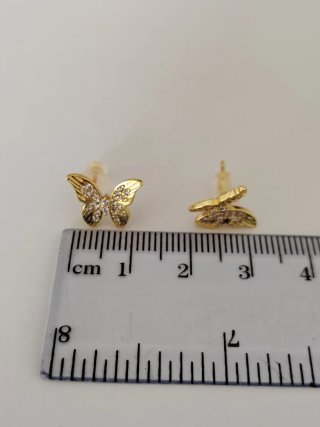 Pendientes mariposa con circonitas