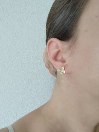 Pendientes mariposa con circonitas