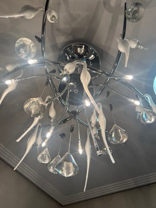 Lámparas de cristal y metal (2 uds)