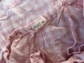 Camiseta tirantes cuadros rosa M