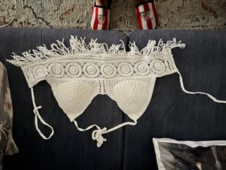 Top Crochet Blanco Shein