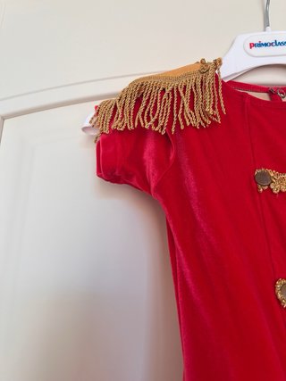Costume Danza Velluto Rosso e Oro Sartoriale