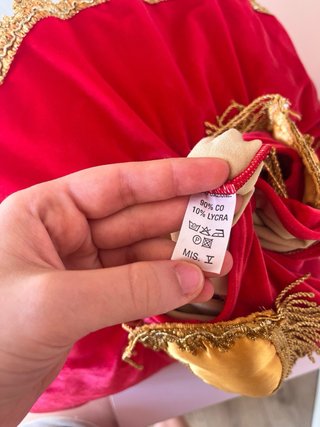 Costume Danza Velluto Rosso e Oro Sartoriale