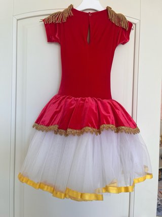 Costume Danza Velluto Rosso e Oro Sartoriale