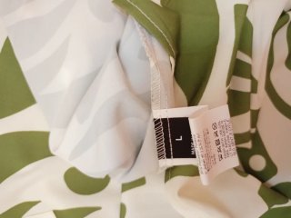 Vestido de verano verde y blanco