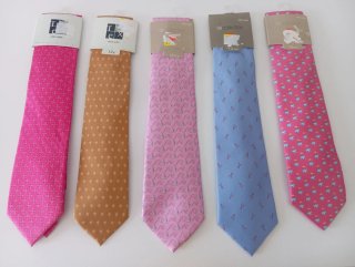 Lote 5 corbatas estampadas seda