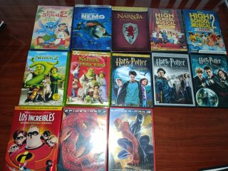 Pack 13 DVDs Películas Animadas y Familia