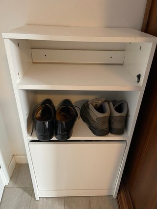 Zapatera blanca multi-compartimento