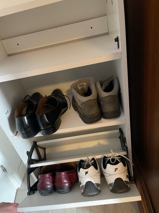 Zapatera blanca multi-compartimento