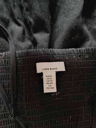 Vestido negro tirantes vuelo XL