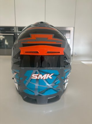 Casco Motocross SMK Azul y Naranja