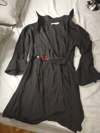 Vestido/camisa lencera negro