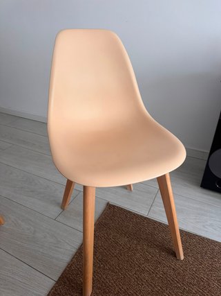 Juego 4 Sillas Nórdicas Beige Madera