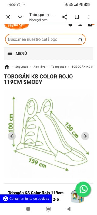 Tobogán smoby platico