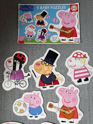 10 Puzzles Educa - Peppa Pig y Vehículos Bebé