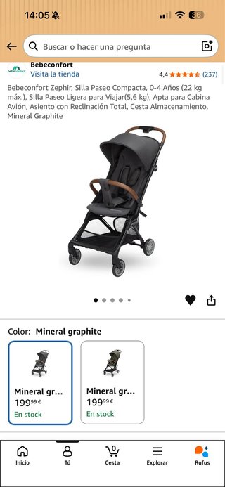 Silla de paseo Bebeconfort Zephir