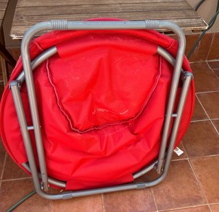 Sillas de terraza plegables rojas