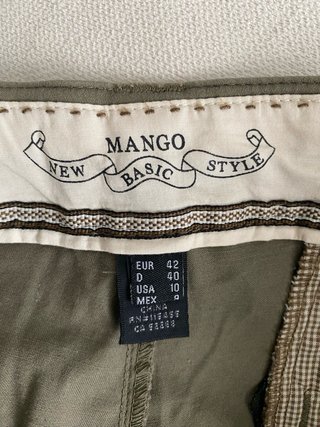 Pantalones cargo Mango verdes mujer