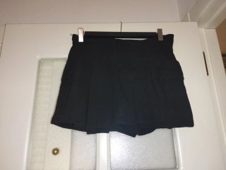 Falda pantalón negra cargo