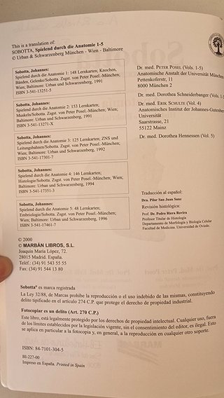 Libros de anatomía - Sobotta + Lippert - Marbán