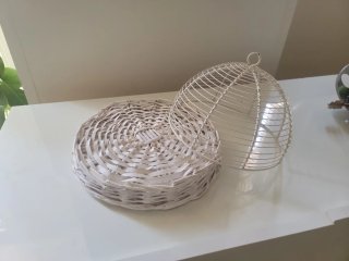 Cesto decorativo bianco