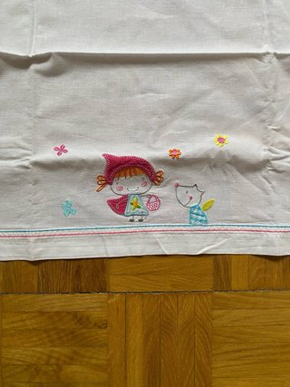 Juego sábanas cuna/carrito bordado