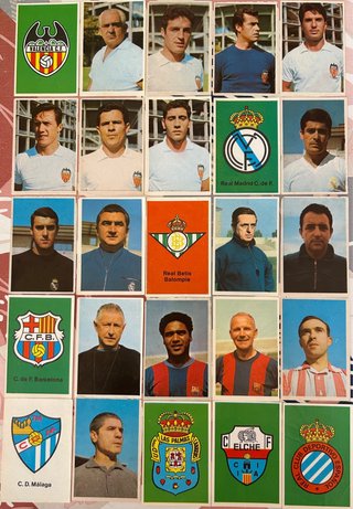 Colección Cromos Liga Española 1967. DESCATALOGADA