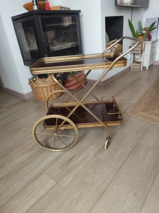 Carrito camarera vintage madera y metal